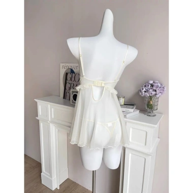 Váy ngủ cao cấp voan lụa ren có mút, eo ren xoè xuyên - Hube Sleepwear 415k 8