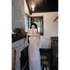 Váy ngủ dài - áo choàng lụa ren hoa hồng, đệm ngọc Tiểu Thư QC Cao Cấp - Hube Sleepwear 595k 3