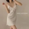 Váy Ngủ Lụa Bèo Mút Ngực Tầng Hai Dây QC Loại 1 Cao Cấp - Xíu Sleepwear 4