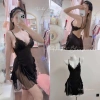 Váy Ngủ Lụa Cao Cấp Ren Viền Nơ Nhí Xẻ Bèo Voan Xoè Eo Cúc Siêu Xinh Giá 425.000đ Hube Sleepwear