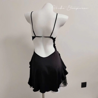 Váy Ngủ Lụa Cao Cấp Ren Viền Nơ Nhí Xẻ Bèo Voan Xoè Eo Cúc Siêu Xinh Giá 425.000đ Hube Sleepwear