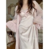Váy Ngủ Lụa Cao Cấp và Áo Choàng Voan Tay Loe Ren - Hube Sleepwear Giá 615k 6