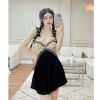 Váy Ngủ Lụa Ren Cao Cấp Cổ V Đệm Ngọc Dây Cánh Tiên 2 Màu - Xíu Sleepwear 8
