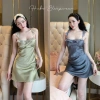 Váy ngủ lụa trơn dây bẹo, phối bẹo ngực sexy - Cao cấp, giảm giá 345k | Hube Sleepwear