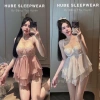 Váy ngủ lụa voan gọng ngực, hai dây ren hoa QC Loại 1 cao cấp - Xíu Sleepwear 2