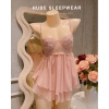 Váy ngủ lụa voan gọng ngực, hai dây ren hoa QC Loại 1 cao cấp - Xíu Sleepwear 9