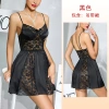 Váy ngủ ren khâu satin sling 2 màu đen trắng ngắn nữ homewear Giá 384,480₫ 9