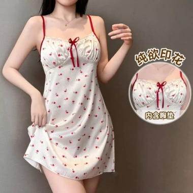 Váy ngủ sling hè Hàn Quốc - băng ruy băng, lót mỏng, chấm bi ngọt nơ hoa, chỉ 302.400đ 2 Váy ngủ sling hè Hàn Quốc - băng ruy băng, lót mỏng, chấm bi ngọt nơ hoa, chỉ 302.400đ 2