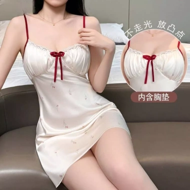 Váy ngủ sling hè Hàn Quốc - băng ruy băng, lót mỏng, chấm bi ngọt nơ hoa, chỉ 302.400đ 4 Váy ngủ sling hè Hàn Quốc - băng ruy băng, lót mỏng, chấm bi ngọt nơ hoa, chỉ 302.400đ 4