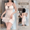 Váy ngủ sling hè Hàn Quốc - băng ruy băng, lót mỏng, chấm bi ngọt nơ hoa, chỉ 302.400đ 7