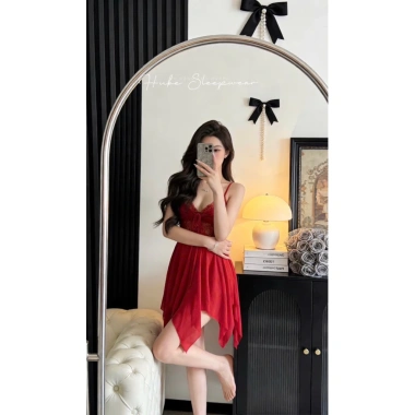 Váy Ngủ Voan Mềm Hai Dây Ren Eo Ngực Nơ Buộc - Cao Cấp Hube Sleepwear Giá 265k 3 Váy Ngủ Voan Mềm Hai Dây Ren Eo Ngực Nơ Buộc - Cao Cấp Hube Sleepwear Giá 265k 3