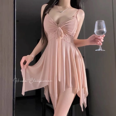Váy Ngủ Voan Mềm Hai Dây Ren Eo Ngực Nơ Buộc - Cao Cấp Hube Sleepwear Giá 265k 8 Váy Ngủ Voan Mềm Hai Dây Ren Eo Ngực Nơ Buộc - Cao Cấp Hube Sleepwear Giá 265k 8