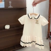 Váy Polo Thêu Gâu Cổ Viền Đen cho Bé Gái Size 9‑29kg V3.096 Giá ưu đãi 115k 2