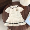 Váy Polo Thêu Gâu Cổ Viền Đen cho Bé Gái Size 9‑29kg V3.096 Giá ưu đãi 115k 3