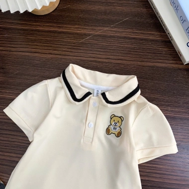 Váy Polo Thêu Gâu Cổ Viền Đen cho Bé Gái Size 9‑29kg V3.096 Giá ưu đãi 115k 7