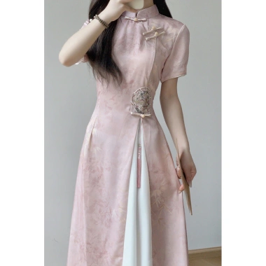 Váy sườn xám Qipao Trung Quốc - Đẹp Năm Mới, nhiều size, giá ưu đãi