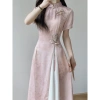 Váy sườn xám Qipao Trung Quốc - Đẹp Năm Mới, nhiều size, giá ưu đãi 2