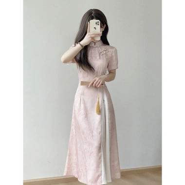 Váy sườn xám Qipao Trung Quốc - Đẹp Năm Mới, nhiều size, giá ưu đãi 5