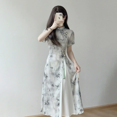 Váy sườn xám Qipao Trung Quốc - Đẹp Năm Mới, nhiều size, giá ưu đãi 10
