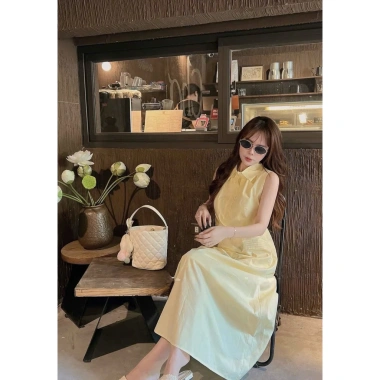 Váy thô mềm dáng suông, sát nách, li túi, phom rộng - Giá chỉ 199k (giá gốc 250.740₫)