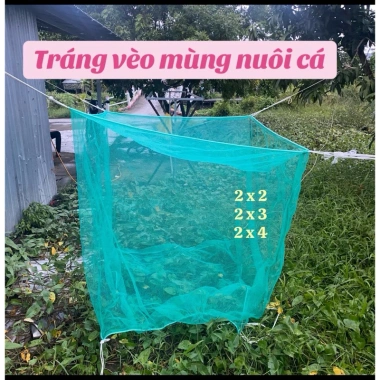 Vèo tráng nuôi cá, nuôi ốc có nắp đậy mắt lưới 4li - nhiều kích cỡ, giá 77.000 VND