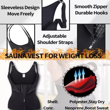 Vest Shaper MAOYE66SY Quần Lót Nữ Không Tay Khóa 3 Hàng Dây Kéo Fit Eo Cinching 3