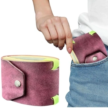 Ví bọc tiền da MAOYE66SY, khóa nhẹ, màu trơn, bỏ túi - 99.360₫ 3