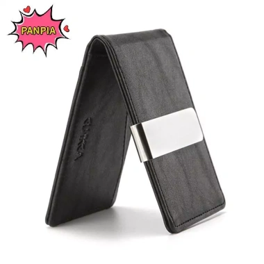 Ví Da Nam Bifold Đa Chức Năng Mỏng Kẹp Tiền Kim Loại - Thời Trang VN