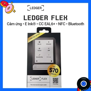 Ví lạnh Ledger Flex chính hãng - Màn hình cảm ứng E‑Ink, giảm 20% chỉ 8.190.000₫ 2