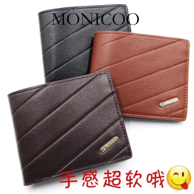Ví nam MONICOO bản lề ngắn thời trang đơn giản phiên bản Hàn Quốc, dung lượng lớn, nhiều thẻ, giảm giá 219.240₫
