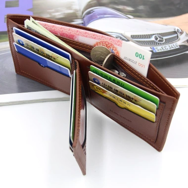 Ví nam MONICOO bản lề ngắn thời trang đơn giản phiên bản Hàn Quốc, dung lượng lớn, nhiều thẻ, giảm giá 219.240₫