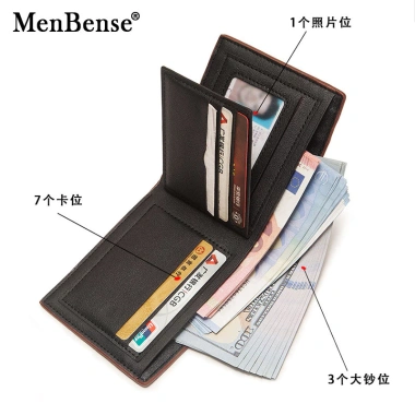 Ví ngắn nam MONICOO Hàn Quốc - Mở nhiều thẻ ngang cỡ lớn, giảm giá 206.280đ