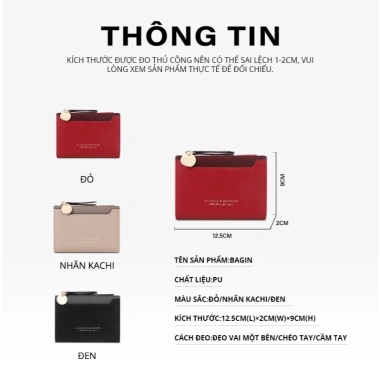 Ví Nữ Da Cao Cấp Hiện Đại - Commute & Công Việc, Quà Tặng Lễ, Giá 189.000₫ 9