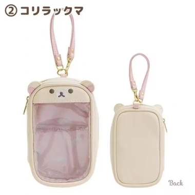 Ví tiền xu Rilakkuma Korilakkuma Gấu Itabag trong suốt, túi sắp xếp và móc khóa Giá 194.400₫