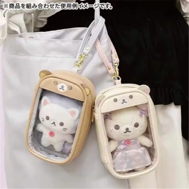 Ví tiền xu Rilakkuma Korilakkuma Gấu Itabag trong suốt, túi sắp xếp và móc khóa Giá 194.400₫