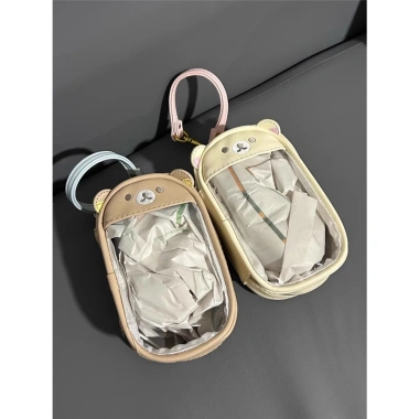 Ví tiền xu Rilakkuma Korilakkuma Gấu Itabag trong suốt, túi sắp xếp và móc khóa Giá 194.400₫
