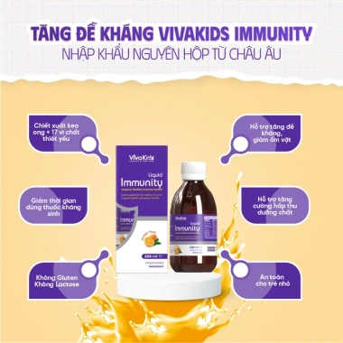Vivakids Immunity Liquid 200ml - Tăng Đề Kháng Cho Bé, Miễn Dịch, 450.000đ
