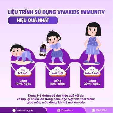 Vivakids Immunity Liquid 200ml - Tăng Đề Kháng Cho Bé, Miễn Dịch, 450.000đ
