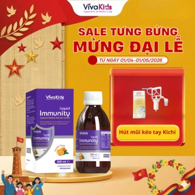 Vivakids Immunity Liquid 200ml - Tăng Đề Kháng Cho Bé, Miễn Dịch, 450.000đ