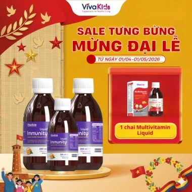 Vivakids Immunity Liquid 200ml - Tăng Đề Kháng Cho Bé, Miễn Dịch, 450.000đ