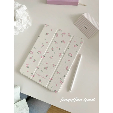 Vỏ bảo vệ iPad Pro 2.022 11 inch gấp ba lần, mặt gương hoa nhỏ, rãnh bút Air 4/5 - Giá chỉ 255.593 VND