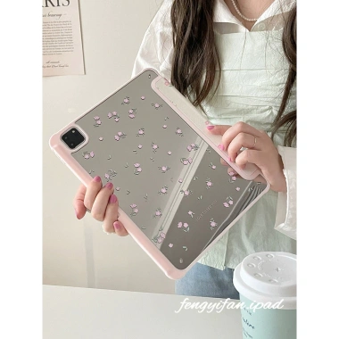 Vỏ bảo vệ iPad Pro 2.022 11 inch gấp ba lần, mặt gương hoa nhỏ, rãnh bút Air 4/5 - Giá chỉ 255.593 VND