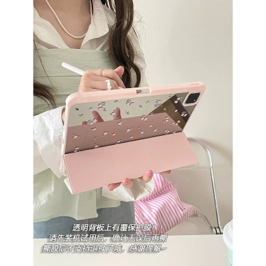 Vỏ bảo vệ iPad Pro 2.022 11 inch gấp ba lần, mặt gương hoa nhỏ, rãnh bút Air 4/5 - Giá chỉ 255.593 VND