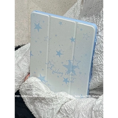 Vỏ Bảo Vệ iPad Pro 2.024, Air, Mini - Màu Xanh Ngôi Sao, Acrylic Gấp Ba, Giá 188k