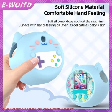 Vỏ da mềm chống rơi E-WOITD cho Punirunes: bảo vệ silicon có dây buộc, phụ kiện thú cưng điện tử ảo 6