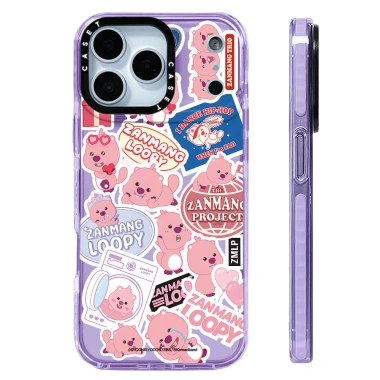 Vỏ dán Zanmang Loopy 2D hỗ trợ sạc không dây từ tính, tương thích iPhone 12‑17 Pro Max, 16E, 17AIR - Chống sốc silicone mềm