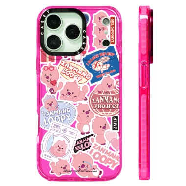 Vỏ dán Zanmang Loopy 2D hỗ trợ sạc không dây từ tính, tương thích iPhone 12‑17 Pro Max, 16E, 17AIR - Chống sốc silicone mềm