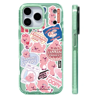 Vỏ dán Zanmang Loopy 2D hỗ trợ sạc không dây từ tính, tương thích iPhone 12‑17 Pro Max, 16E, 17AIR - Chống sốc silicone mềm