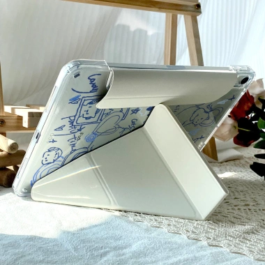 Vỏ F&X iPad và iPad Air 4/5/6 Siêu Dễ Thương Acrylic Trong Suốt, Ngăn Bút và Sạc Từ Tính, Chống Uốn Cong - Giảm Giá 22%
