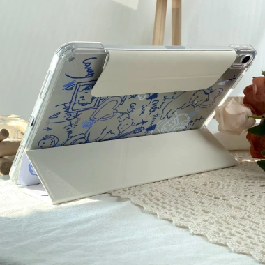 Vỏ F&X iPad và iPad Air 4/5/6 Siêu Dễ Thương Acrylic Trong Suốt, Ngăn Bút và Sạc Từ Tính, Chống Uốn Cong - Giảm Giá 22%
